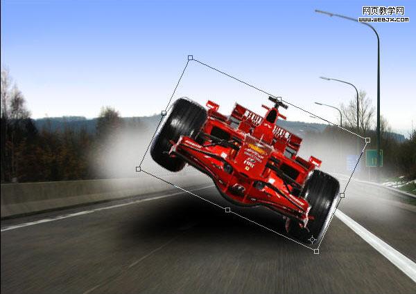 ps照片合成教程:著火的瘋狂f1賽車_網頁設計