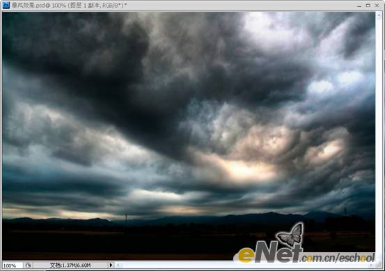 photoshop打造暴風雨效果