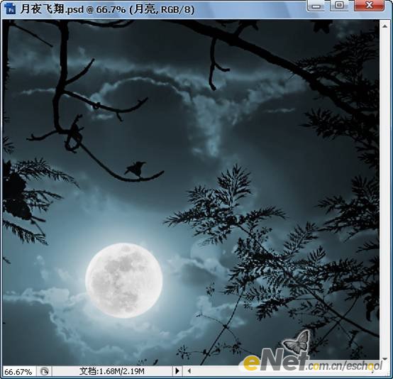 photoshop照片合成教程：月夜飛翔