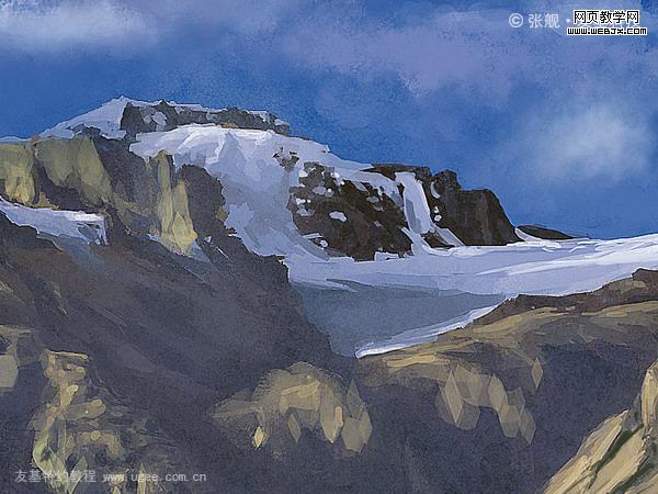 ps+友基繪影ⅱpf8080繪制山水風景圖片_網頁設計