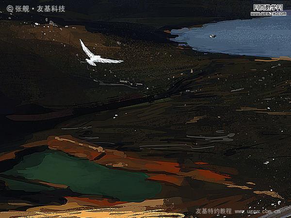 ps+友基繪影ⅱpf8080繪制山水風景圖片_網頁設計
