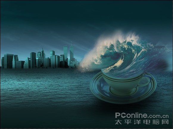 photoshop照片合成:驚濤駭浪在哪會有？