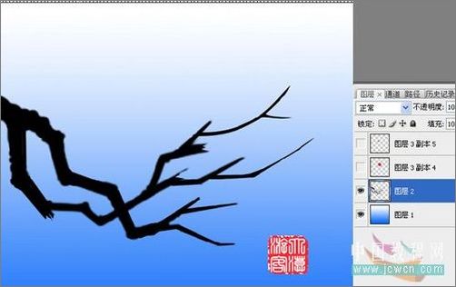 photoshop教程：鼠繪梅花_網頁設計webjx.com網絡轉載