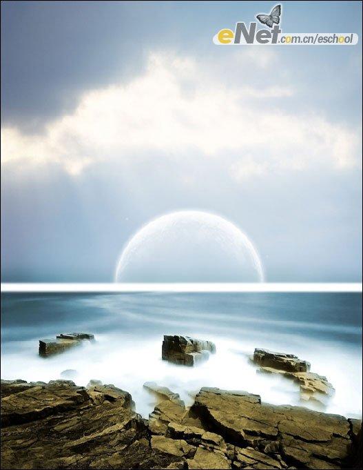 photoshop照片合成：夢幻海岸之光(4)