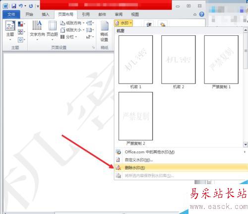 怎么樣在word2010添加和刪除水印