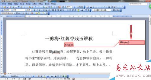 如何在word中插入正確的注解