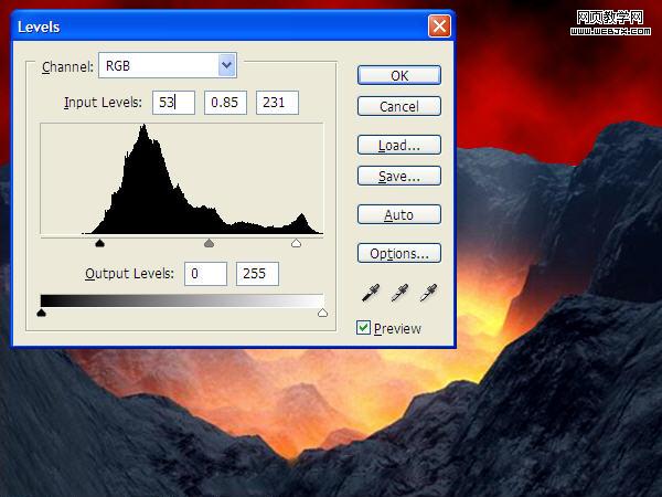 photoshop制作在熔巖里燃燒的文字特效_網頁設計