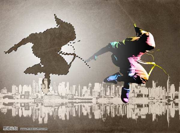 photoshop合成:城市與音樂合成街舞海報_webjx.com