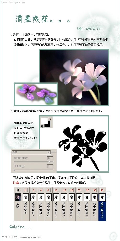 photoshop巧用濾鏡制作滴墨成花動畫_網頁設計