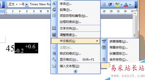如何Word中插入公差？