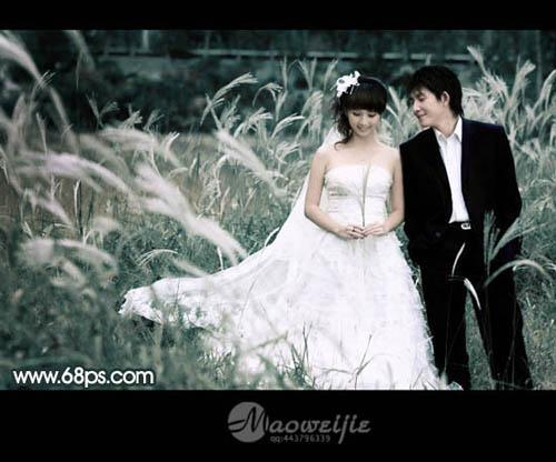 photoshop婚紗照片調色：柔美色調
