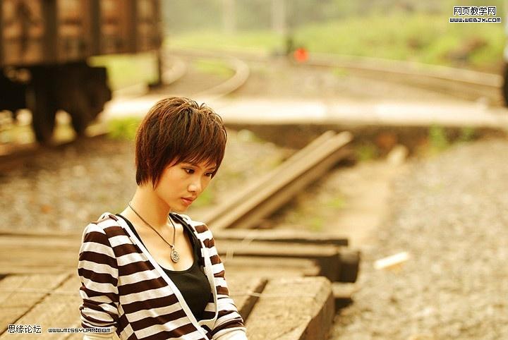 ps調色教程:溫馨的咖啡色調美女照片_網頁設計