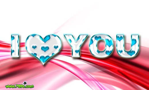 photoshop制作獨特的i love you水晶字_webjx.com