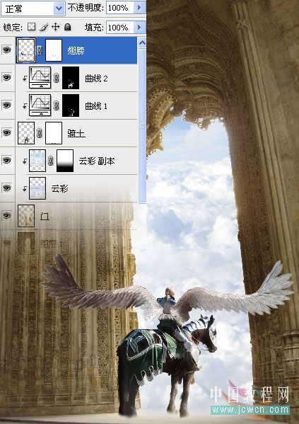 photoshop圖片合成教程:天使圣靈騎士出征