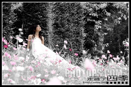 photoshop婚紗照片:走過了四季