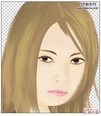 photoshop繪制仿矢量女歌手yui