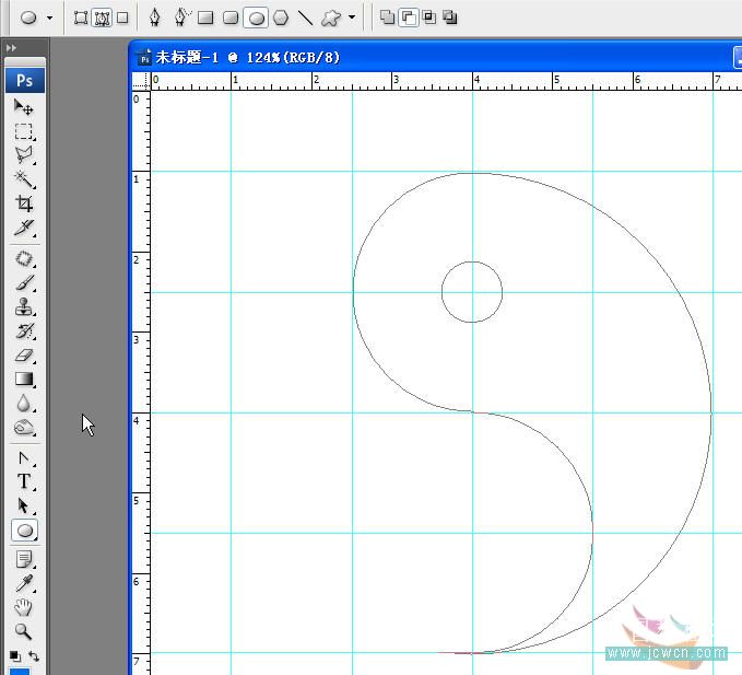 photoshop入門:簡直制作太極圖_webjx.com