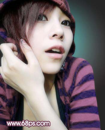 photoshop調制可愛洋紅色調美女照片_webjx.com