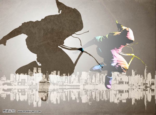 photoshop合成:城市與音樂合成街舞海報_webjx.com