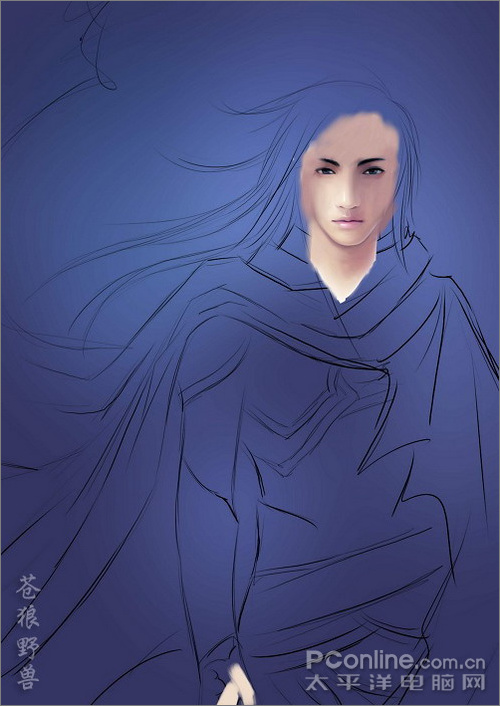 photoshop painter合力打造藍色幻想