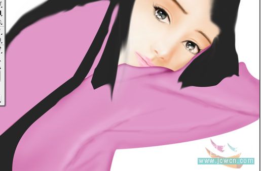photoshop鼠繪漂亮的人物桃花淚