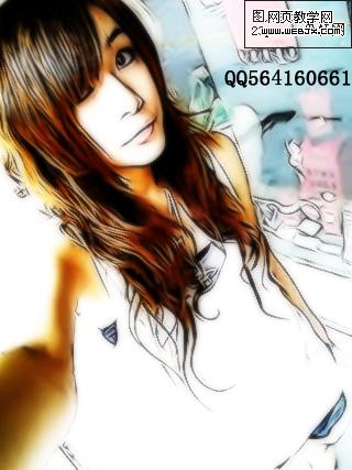 photoshop妙用濾鏡打造人物的淡彩插畫效果
