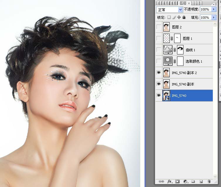 photoshop磨皮教程:修飾艷麗美女肌膚_webjx.com