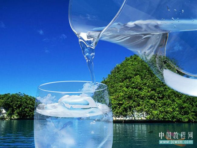 photoshop實例教程:利用ps的圖層混合選項摳出透明玻璃杯-網頁設計