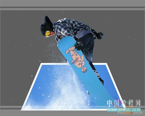 創意：ps教程之飛出相片的滑雪運動員