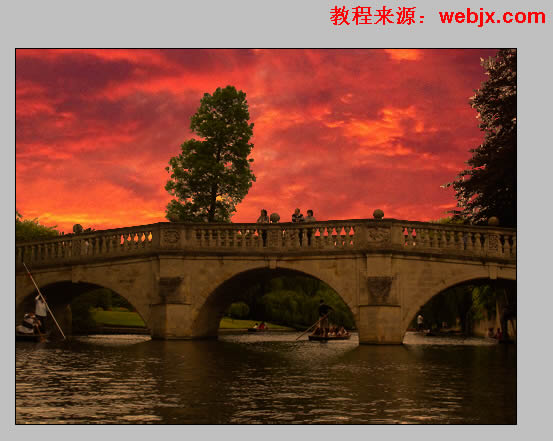 photoshop圖片合成教程：打造夕陽風景_網頁設計webjx.com原創