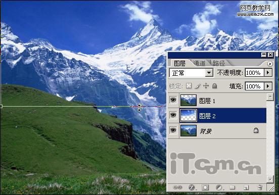 photoshop照片合成教程:夢幻雪山-網頁設計