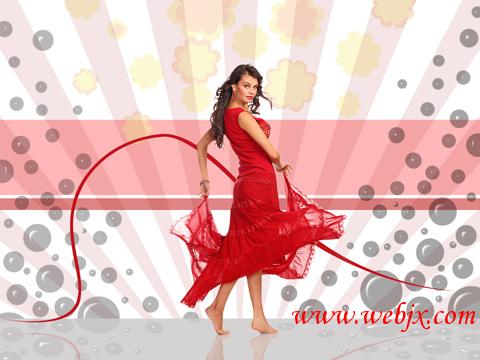 photoshop畫筆打造美女舞蹈藝術照片_網頁設計webjx.com原創