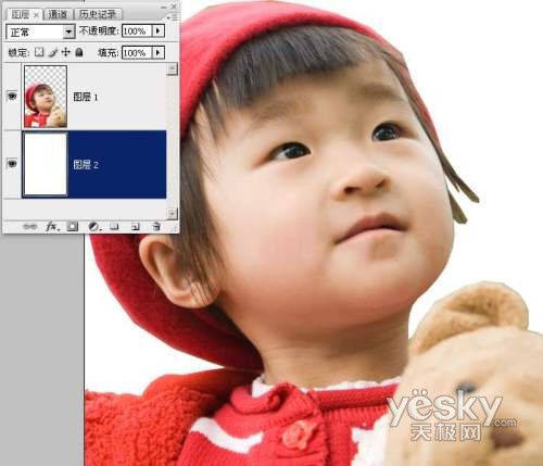 photoshop畫筆為照片主角再造自然發絲