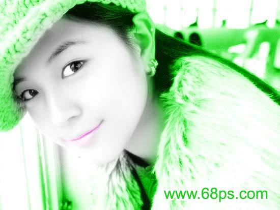 photoshop筆刷打造可愛mm非主流照片