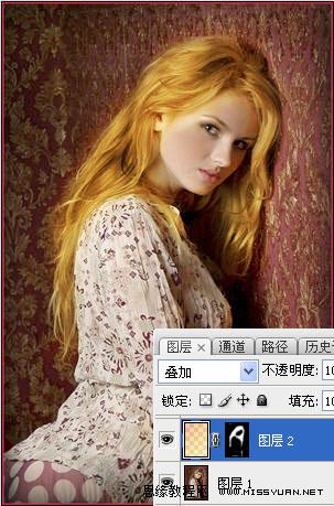photoshop調色教程:調出完美的金發美女