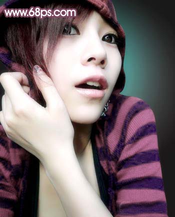 photoshop調制可愛洋紅色調美女照片_webjx.com