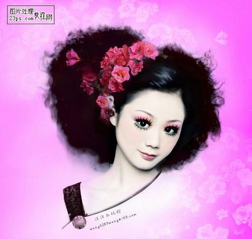 photoshop教程:為mm制作美麗動人的藝術照