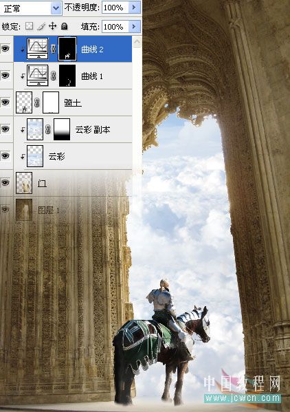 photoshop圖片合成教程:天使圣靈騎士出征