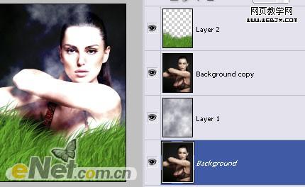 photoshop打造美女與香水商業廣告