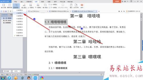 WPS如何給word文檔自動添加目錄