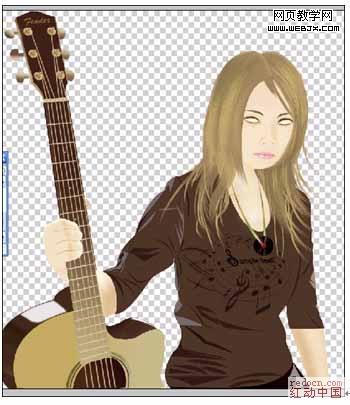 photoshop繪制仿矢量女歌手yui