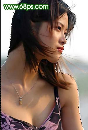 photoshop教程:美白和修復mm頭發