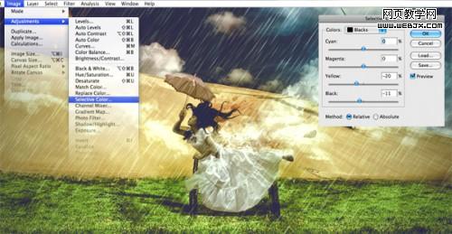 photoshop照片合成教程：暗調插畫效果_網頁設計