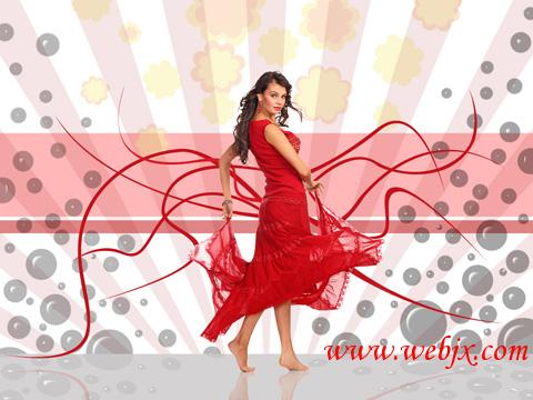photoshop畫筆打造美女舞蹈藝術照片_網頁設計webjx.com原創