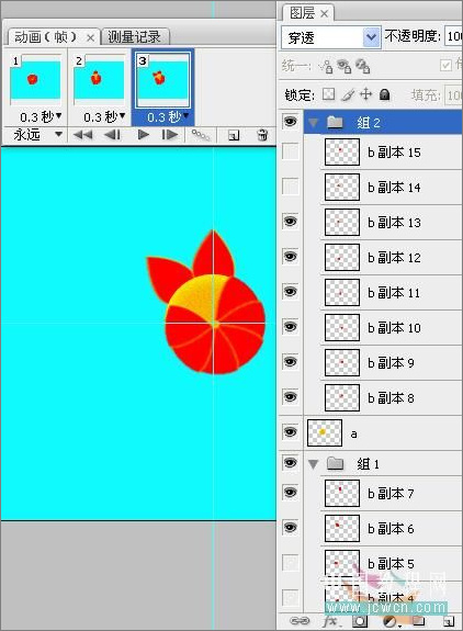 photoshop cs3制作開花逐幀動畫