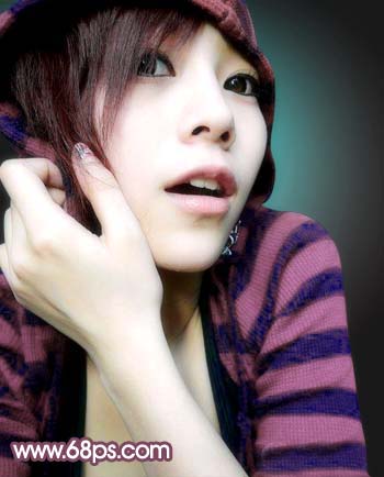 photoshop調制可愛洋紅色調美女照片_webjx.com