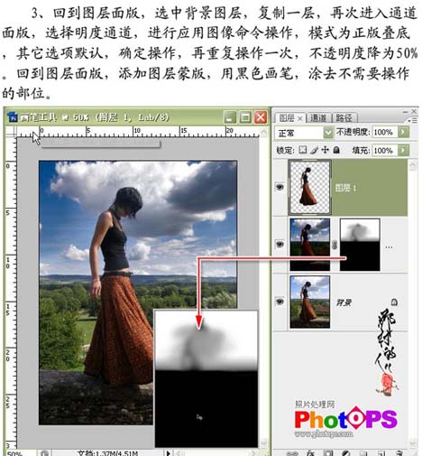 photoshop美化mm照片添加藝術背景