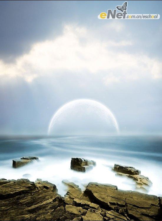 photoshop照片合成：夢幻海岸之光(5)