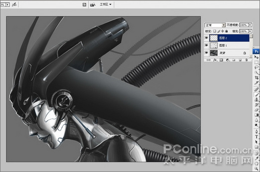 photoshop和友基pf1209鼠繪美女機器人