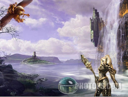photoshop創意合成:制作動漫游戲場景_webjx.com